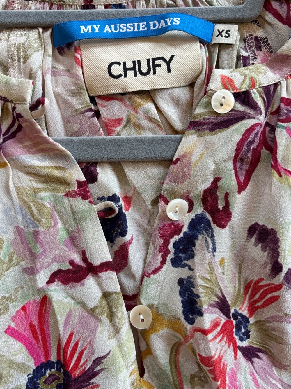 CHUFY Blouse $430 • 20” PTP • Boho Cottagecore Fall Floral Blouse - Picture 3 of 8